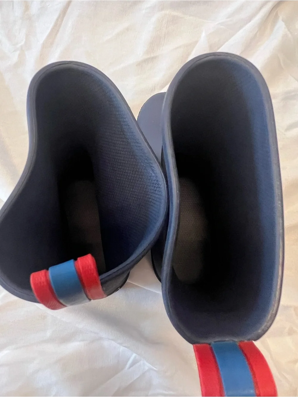 Totes Cirrus Charley Kids Rain Boots Blue Red Size 9/10